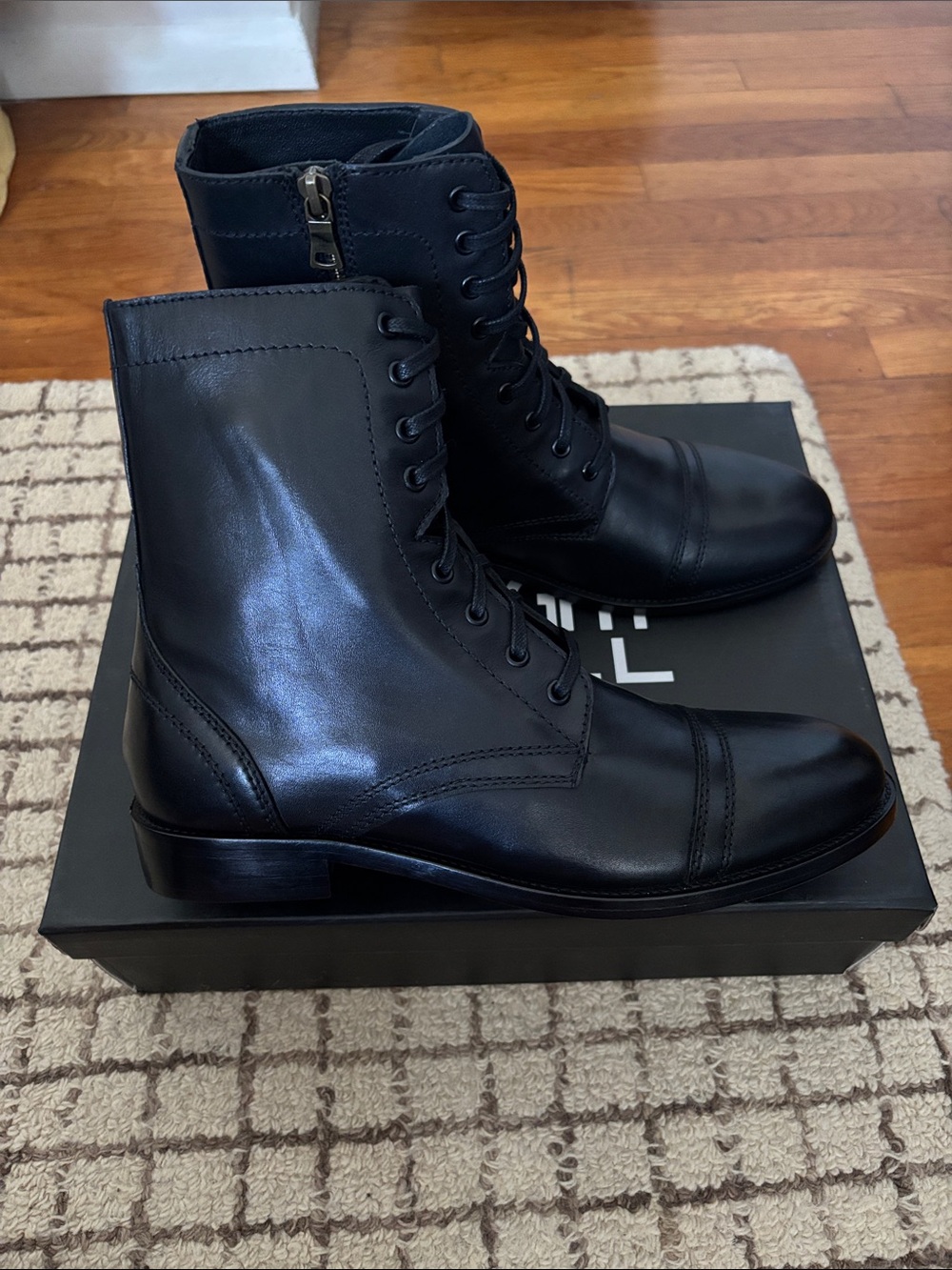 Black Leather boots size 8.5